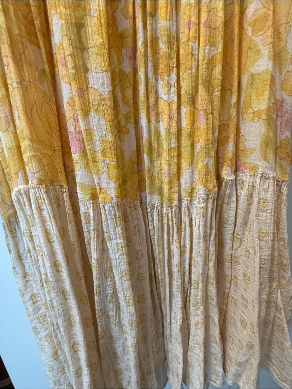 Spell & the Gypsy Collective Yellow Rose Floral Boho Midi Dress - Picture 4 of 6